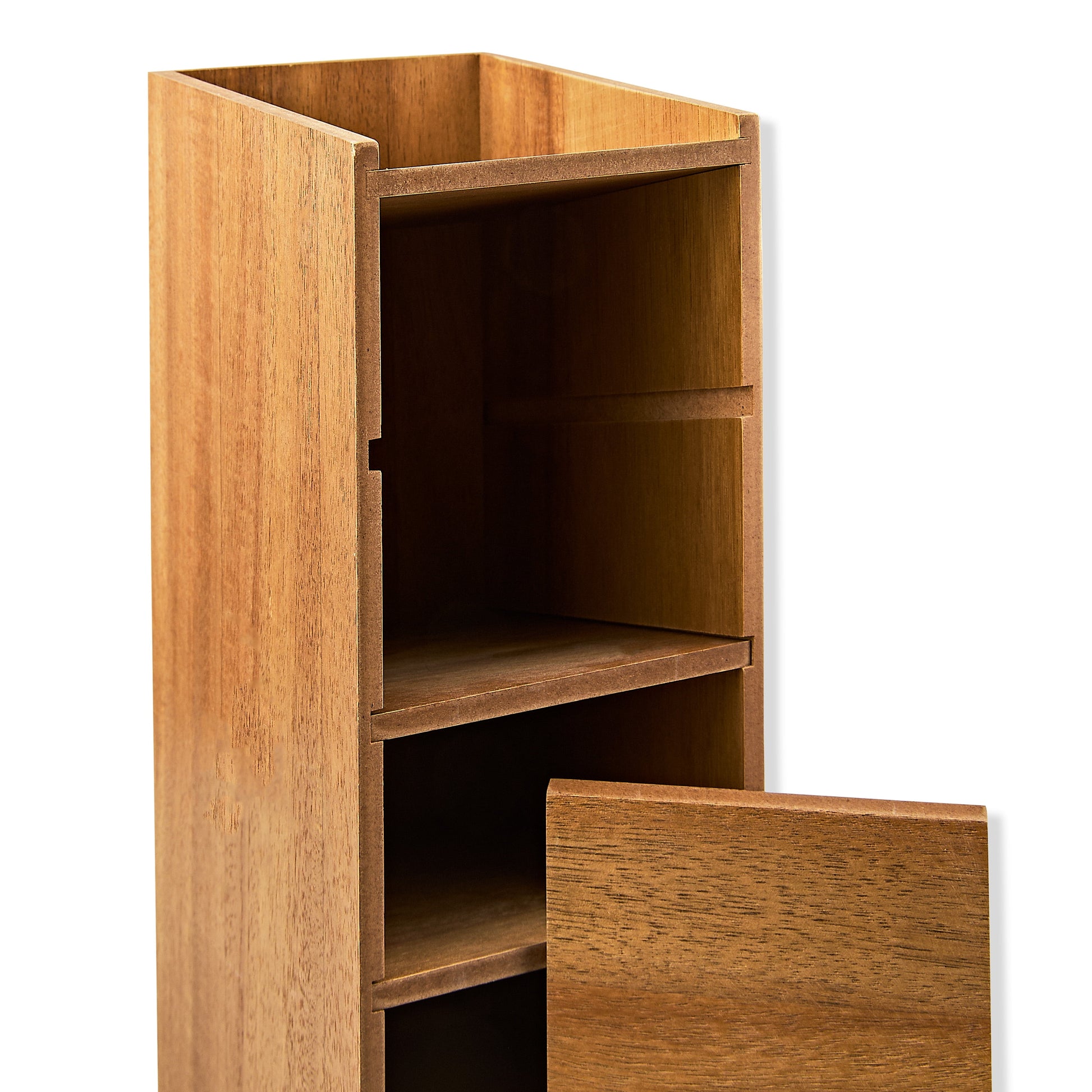 Wooden Pencil Tower, 3.6 in X 5 in X 9.9 In