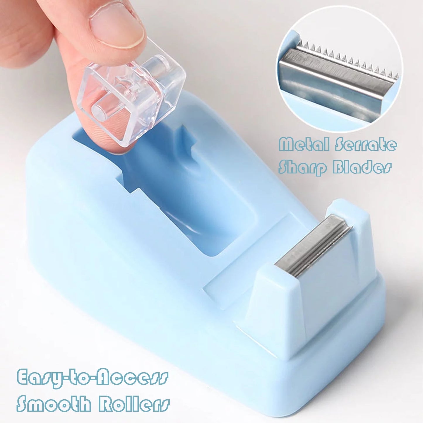 Blue Office Supplies, Desk Organizers and Accessories Office Supplies with Stapler, Tape Dispenser, Staple Remover, Staples, Clips, Hole Punch and Tabs